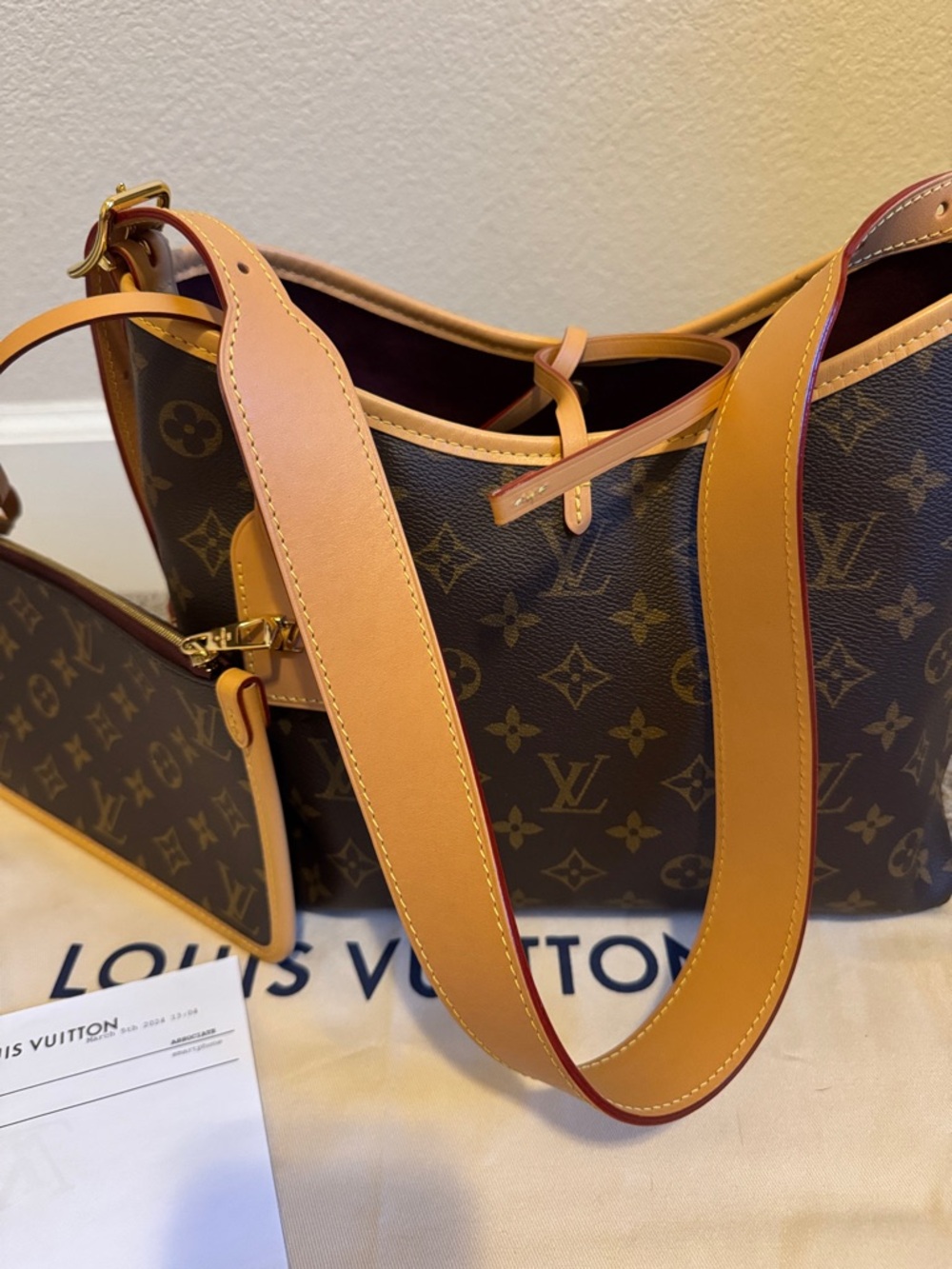 AUTHENTIC LOUIS VUITTON CARRYALL PM - Picture 7 of 12